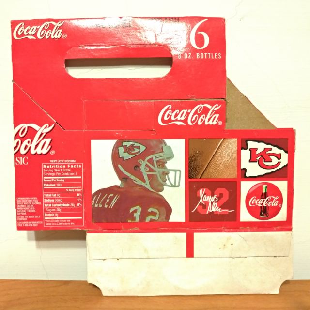 美國1998年NFL Marcus Allen 可口可樂瓶紙盒