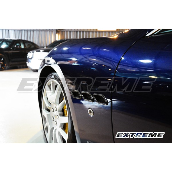 抽真空卡夢碳纖維 Maserati瑪莎拉蒂 GT 雙門 2007-2015 葉子版洞/後箱鍍鉻飾條飾蓋 改裝 免打孔