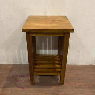 [HOME] 雙層花架 花盆架 盆景架 柚木花架 電話架 花臺 邊桌 展示架 印尼柚木 玄關財位風水聚寶盆邊桌