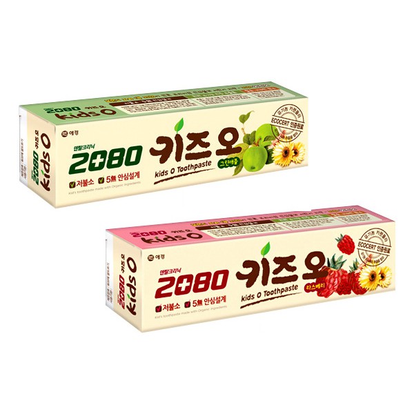 韓國 2080 有機莓果/蘋果兒童牙膏(100g)【小三美日】D887387