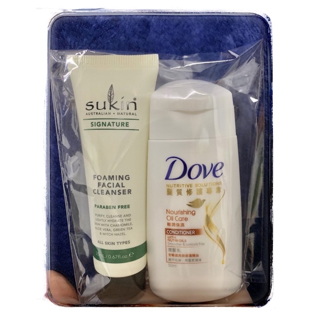 【旅行組】Sukin Natural 澳洲經典泡沫潔顏露&amp;Dove多芬潤髮乳 潔面護髮旅行組