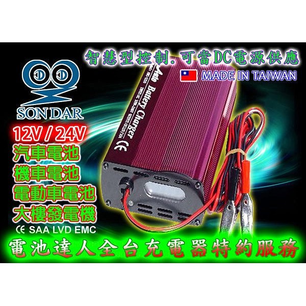 【士丞電池】 松大變電家 ABC-1206 12V6A 免拆電池-充電機 汽車電池 充電器 機車電瓶