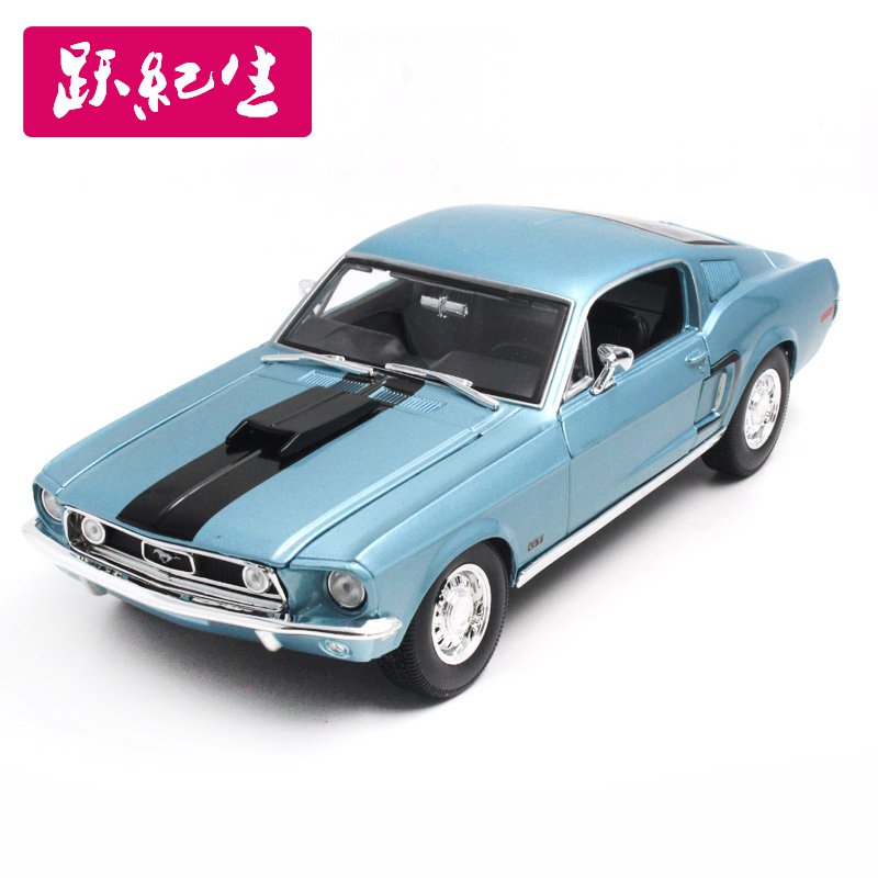 新品 模型車/復古 超跑！美馳圖 1:18 1968年 福特野馬GT  車模型 合金汽車模型 原廠車模