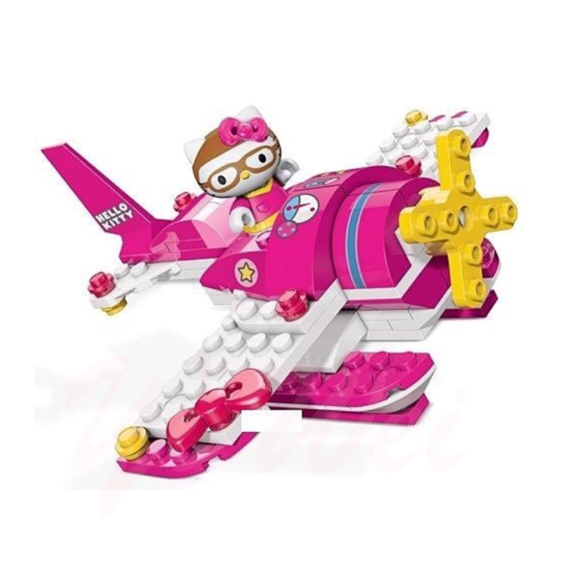 Hello Kitty 鑽石積木 飛機 收藏 玩具