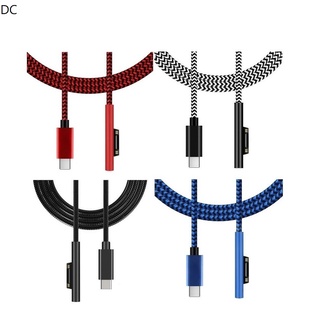 dc【公頭充電線】適用 微軟 surface pro 3 4 5 6 7 8 9 10 11 x type c塑膠編織線