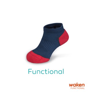 【waken】純棉網眼足弓機能襪 1雙入 / 襪子 大童襪款 運動襪 毛巾襪 威肯棉襪