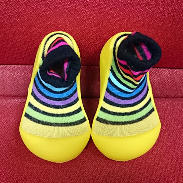 [全新]Attipas襪型學步鞋-香蕉彩虹