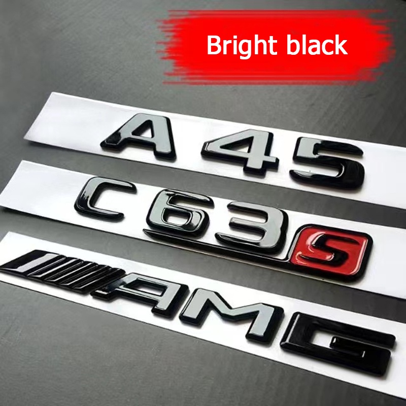 賓士 AMG 徽標 AMG 標誌 A35 A45 C43 C63 E63 CLA45 GLA45 GLC63 GLS63