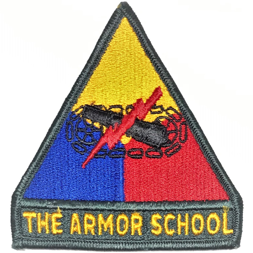 美軍公發 越戰 ARMY 陸軍 The Armor School 裝甲兵學校 臂章 彩色 全新