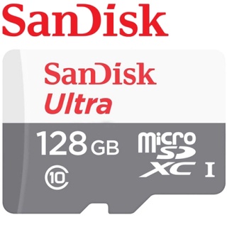 SanDisk Ultra microSD UHS-I 128GB記憶卡-白 (公司貨) 100MB/s