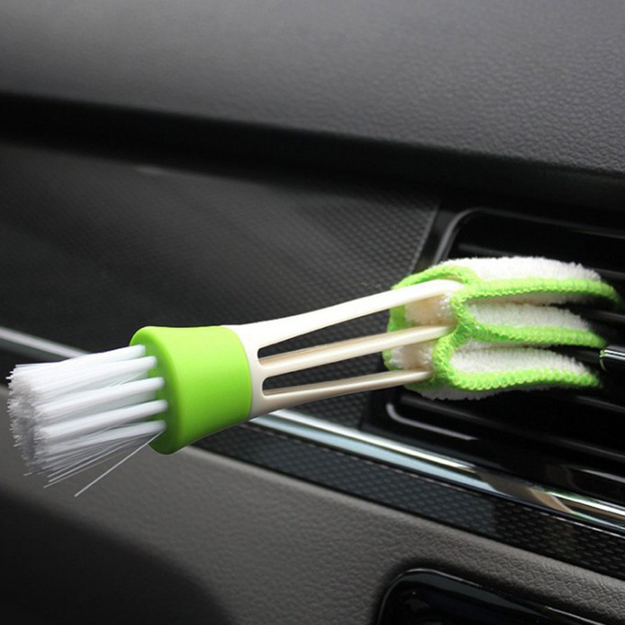 汽車用品雙頭空調出風口清理刷子掃把  車用清潔刷  空調清潔刷