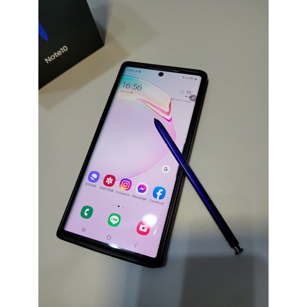 Samsung NOTE10空機 全新配件未拆封 NOTE10 送犀牛盾專用保護殼、水凝膜 機身九成新