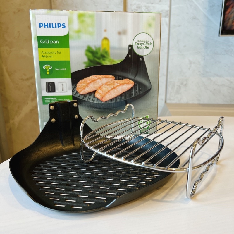 【Philips】飛利浦健康氣炸鍋專用煎烤盤+烤架 HD9940 煎魚盤 烤架 全新 原廠彩盒 可分開單獨購買
