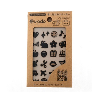Irodo繽紛布貼 免熨斗布用轉印貼紙 ICON圖樣 黑 文鶴書店 Crane Publishing