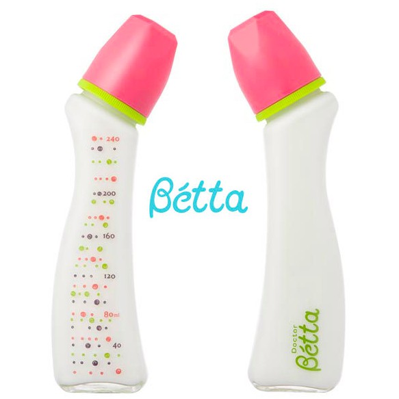 日本 Dr. Betta 奶瓶 Jewel G3-ECUBO 240ml 粉紅色 (耐熱玻璃)