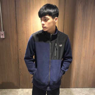 美國百分百【全新真品】New Balance 外套 NB 軟殼 夾克 防風防水 保暖 立領 男 藍黑色 BC84