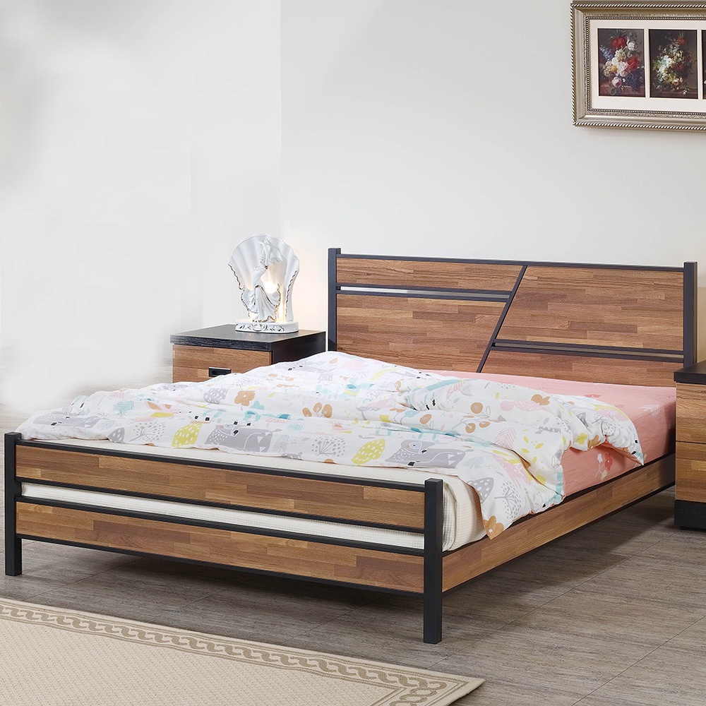 obis 床 床架 雙人床架 積層木5尺雙人床架
