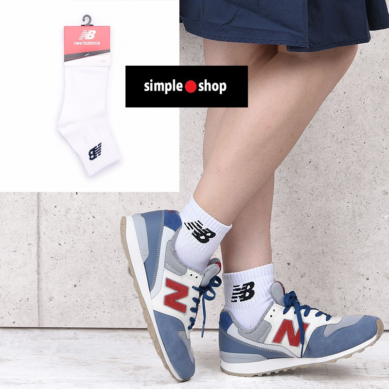 【Simple Shop】現貨 NEW BALANCE 短襪 運動短襪 NB短襪 NB LOGO短襪 白