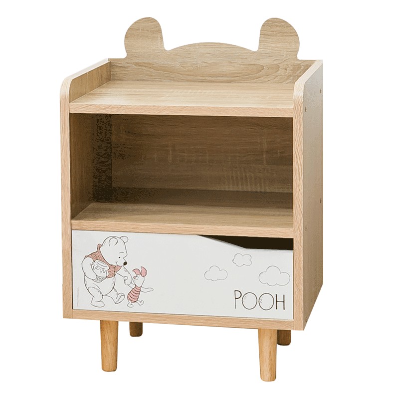Disney 迪士尼 造型床頭櫃 雙層櫃 收納木櫃 書櫃【網狐家居】小熊維尼
