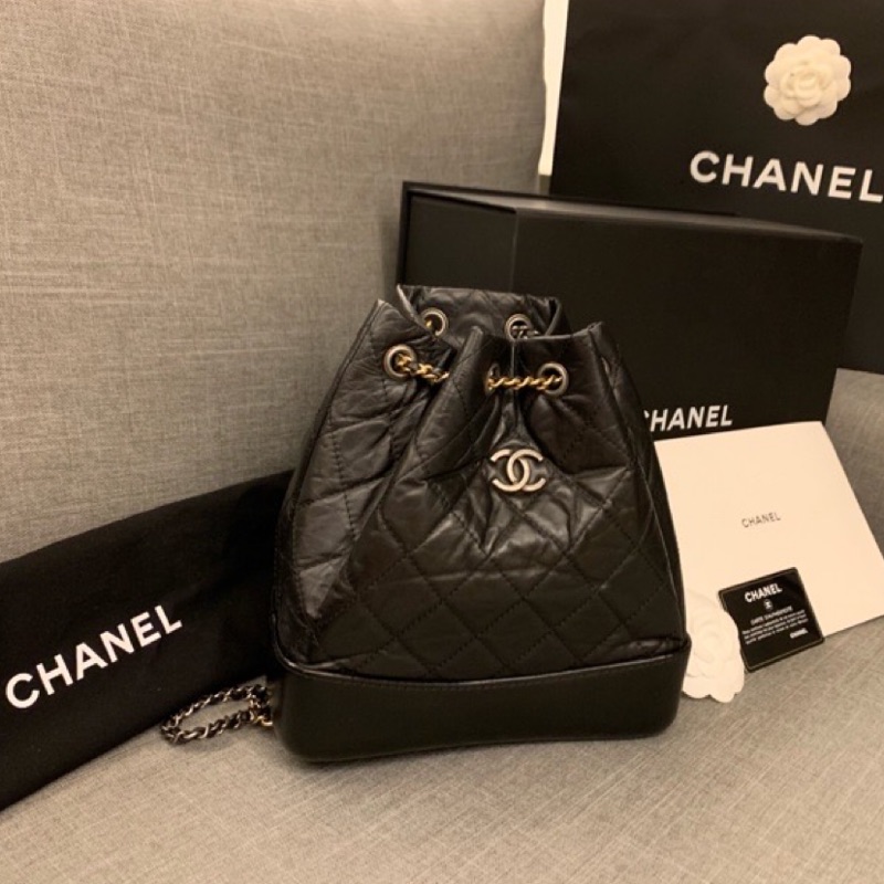 Chanel 流浪後背包二手小9成新保卡25開 蝦皮購物