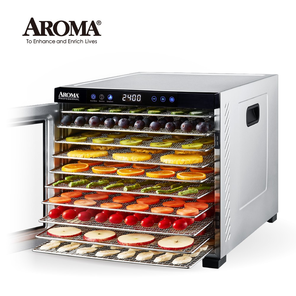 美國 AROMA 紫外線全金屬十層乾果機 食物乾燥機 果乾機 烘乾機 AFD-925SDU