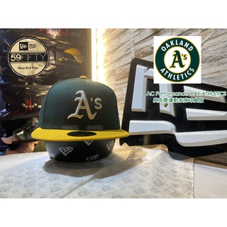 New Era x MLB Oakland Athletics 59Fifty 美國大聯盟奧克蘭運動家球員場上佩戴全封帽