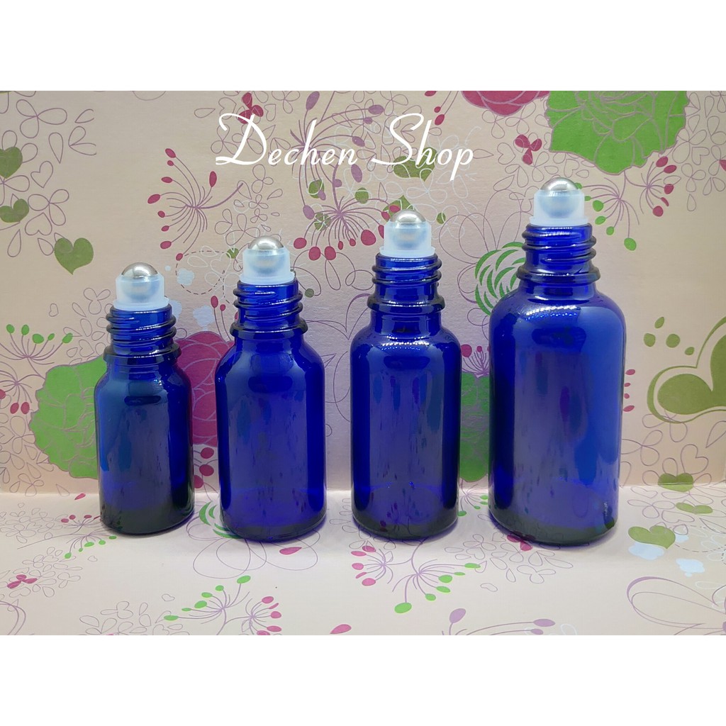 10ml 15ml ml 30ml厚玻璃鋼珠滾珠瓶 香水滾珠瓶 18牙精油滾珠瓶 藍色玻璃滾珠瓶 綠油精白花油滾珠瓶 蝦皮購物