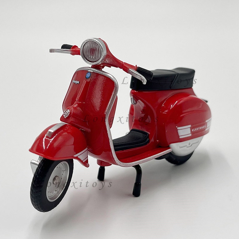 1:18 壓鑄摩托車模型玩具 1976 Vespa 200 拉力複製品收藏