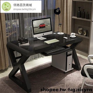 （免運）❀❉電腦桌 鋼化玻璃學習辦公桌 遊戲電競桌 電腦桌臺式家用簡約現代經濟型書桌