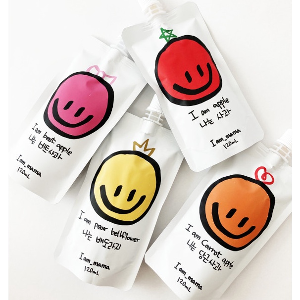 韓國Iam_mama 100%果汁 120mlx30包 蘋果汁 桔梗水梨汁 胡蘿蔔蘋果汁 甜菜蘋果汁 蔬菜果汁 隨身包