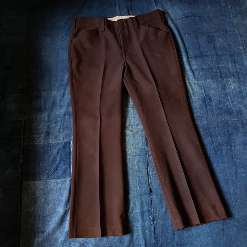 70s Montgomery Ward blended flare pants 70年代化纖材質靴型褲