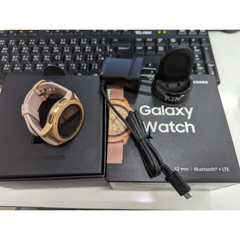 尾牙贈品 Samsung Galaxy Watch R815 LTE 42mm 通話智慧手錶 玫瑰金 情人對錶 女錶