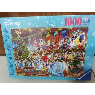 《全新》1000片 迪士尼Disney 水晶球 聖誕節 Ravensburger 拼圖