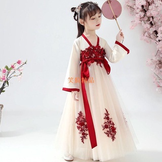 兒童漢服女童古裝衣服春夏裝中國風仙女裙唐裝超仙服裝古裝裙套裝