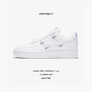 Nike Air Force 1 LX 泫雅 銀勾 白色 銀色 立體 小勾 四勾 CT1990-100 IMPACT