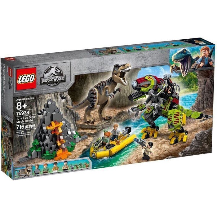 LEGO 樂高積木 Jurassic World 恐龍系列 LT75938 T. rex vs Dino-Mech Ba