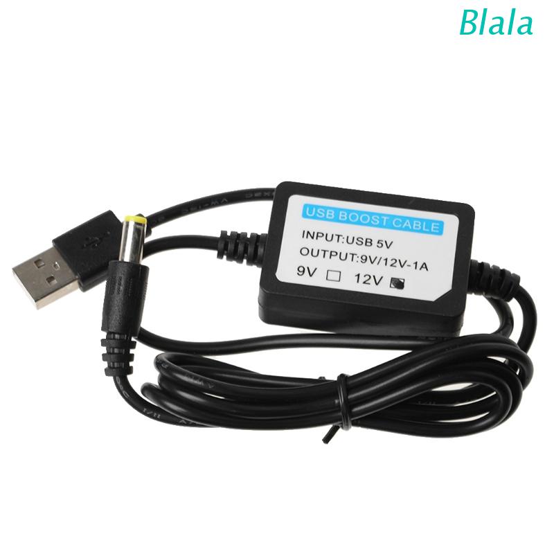 Blala 1m / 3.28ft USB 電源升壓電纜線 DC 5V 至 12v 2A 升壓器轉換器適配器電纜 5.5