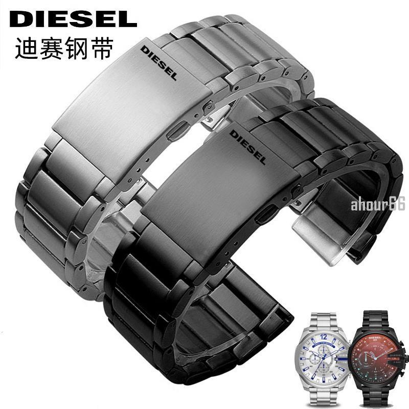 《錶帶專家現貨》Diesel迪賽手錶帶 DZ4316/7395/7305/7401實心精鋼錶帶男鋼帶配件