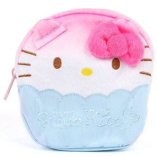 Hello Kitty 造型防水化妝包 絨毛化妝包 小物收納包