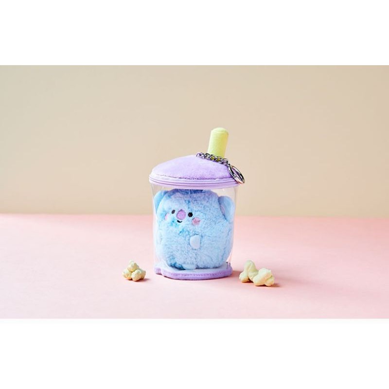 BT21 寶寶系列 KOYA 珍珠奶茶娃娃吊飾 手搖杯吊飾 Line