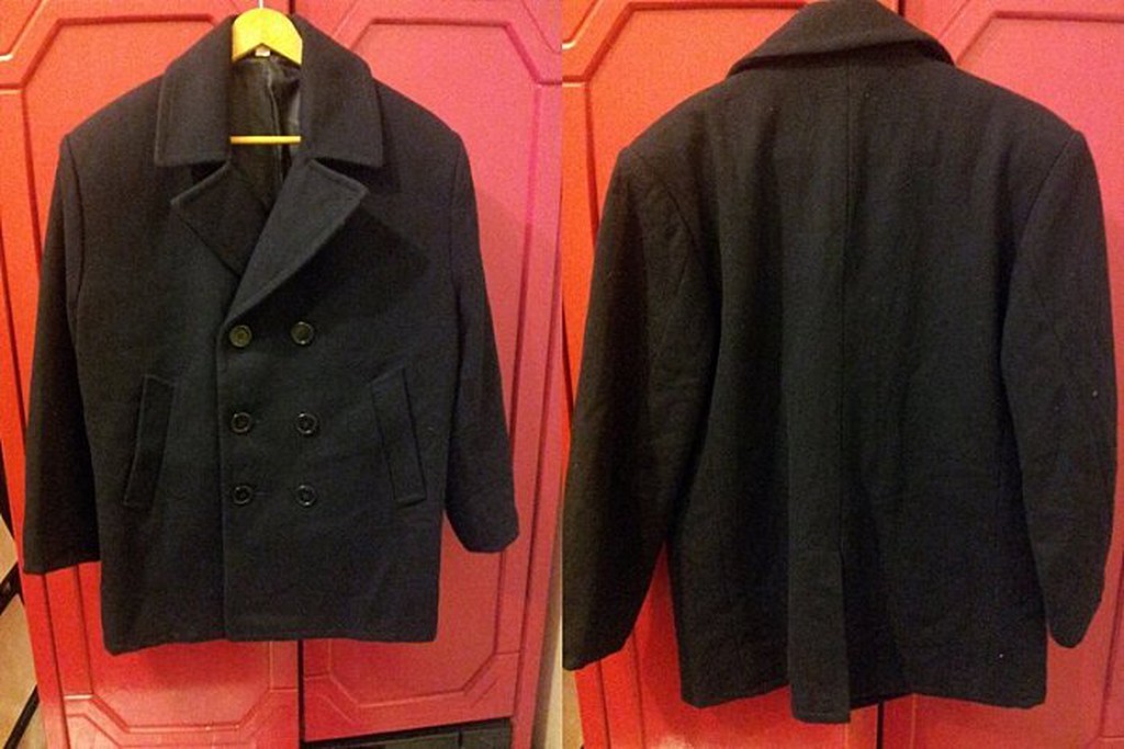 男深藍色90%羊毛厚毛料外套˙44胸pea coat (非ZARA GAP) M尺寸| 蝦皮購物