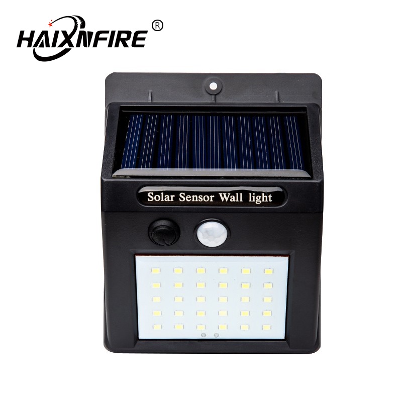 Haixnfire 30LED太陽能感應燈 人體感應光控室外燈 太陽能庭院燈 戶外節能防水壁燈 人體感應路燈 車庫燈