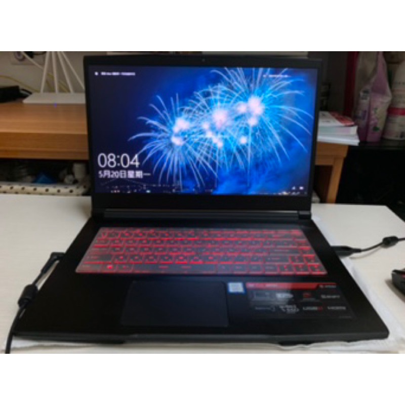 MSI 微星-GF63 8RD-101TW15吋電競筆電(i7-8750H/1T+256G/GTX1050Ti-4G)