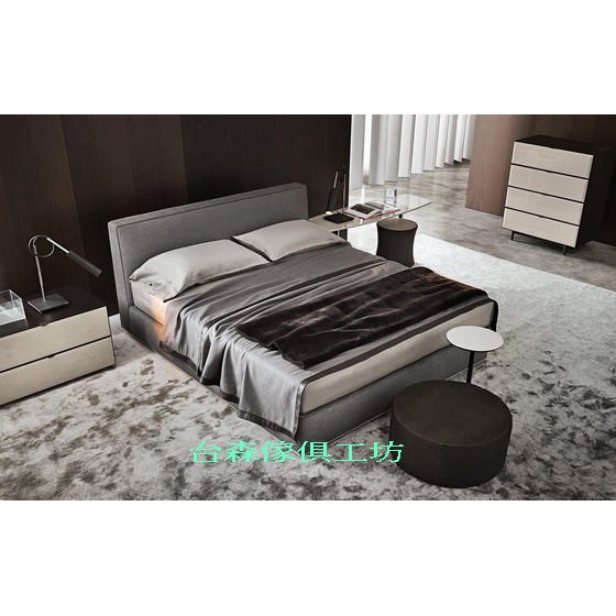 台森傢俱工坊*台灣製雙人床架可訂製尺寸選皮料布料價格請詢價可改成掀床