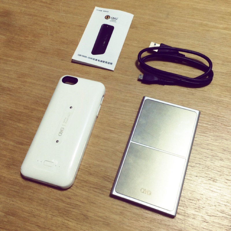 iPhone 5s 行動電源手機殼 無線充電