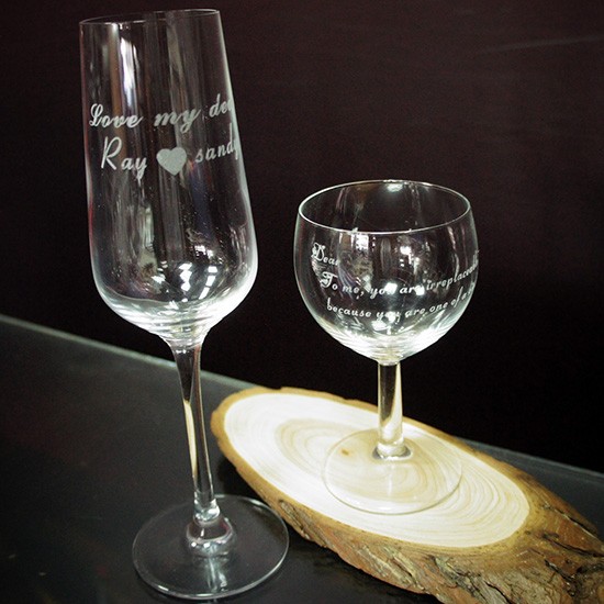 客製各式玻璃杯(雕刻)  估價
