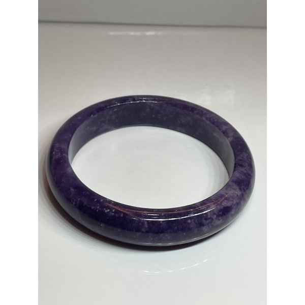 天然礦體 精品梅花碧璽/鋰雲母手鐲 口57mm+ 紫度高雲母閃