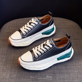 EmmaShop艾購物-正韓同步上新-真皮百搭潮流厚底小白鞋/真皮/板鞋