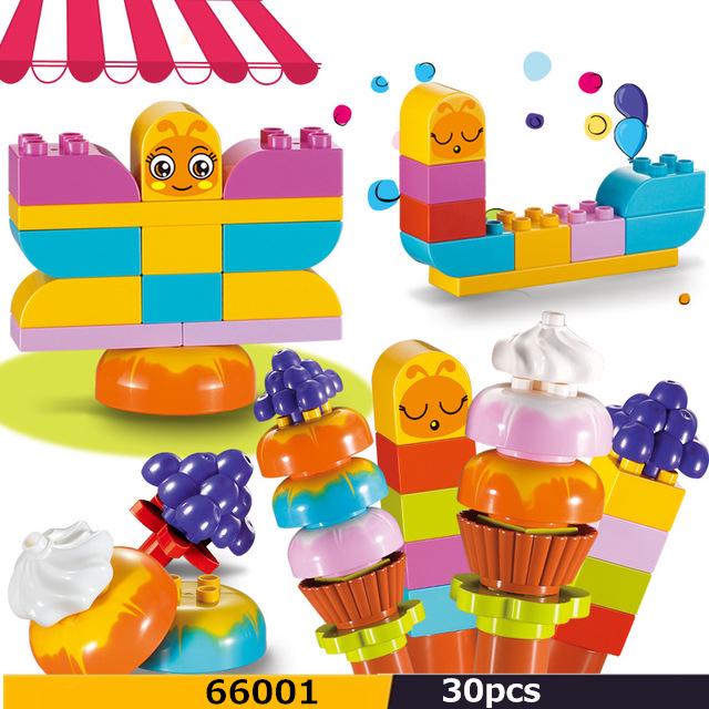 【積木大賣場】現貨蛋糕雪糕冰激凌大顆粒積木販賣店鋪模擬相容得寶 Lego Duplo 兒童玩具 益智玩具 生日禮物