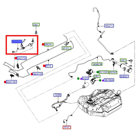 【JT福特原廠】FOCUS MK3 2.0 12-15 正廠 活性碳罐電磁閥 電磁閥 炭罐電磁閥